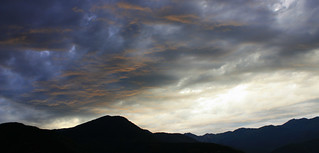 Cloudy Blue Sunset Over Wasatch Mountains