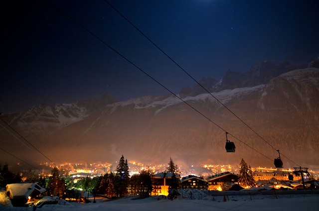 Chamonix Mont Blanc / Cable Car by Night