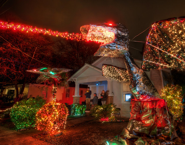 The Cheerful Austin Christmas Dragon