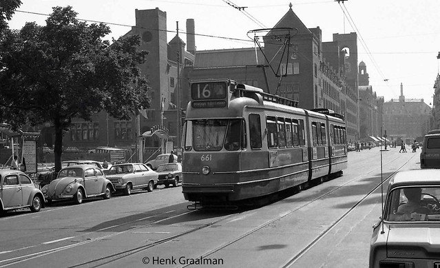 Damrak trams 1969