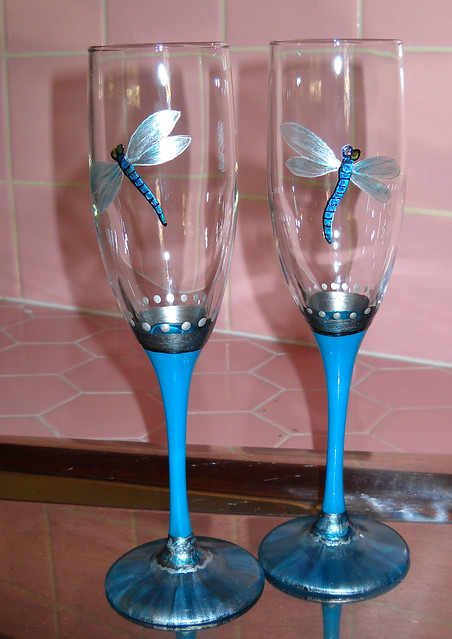 2012 Dragonfly Toasting Flutes