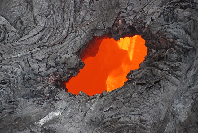 lava skylight at Kilauea