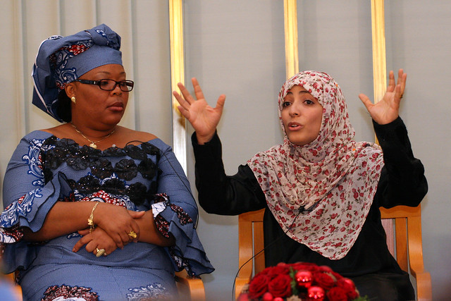 Leymah Gbowee og Tawakkul Karman