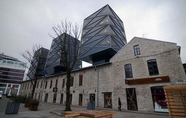 Old warehouses and the Kalev chocolate shop
