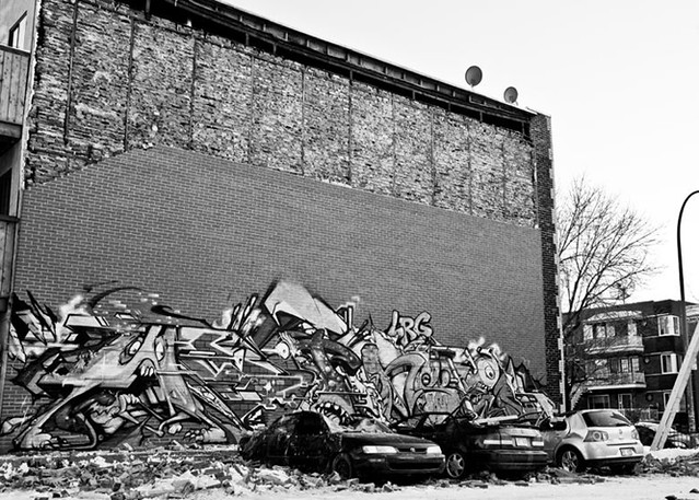 POSE and WITNESS wall crushes cars in Montreal.