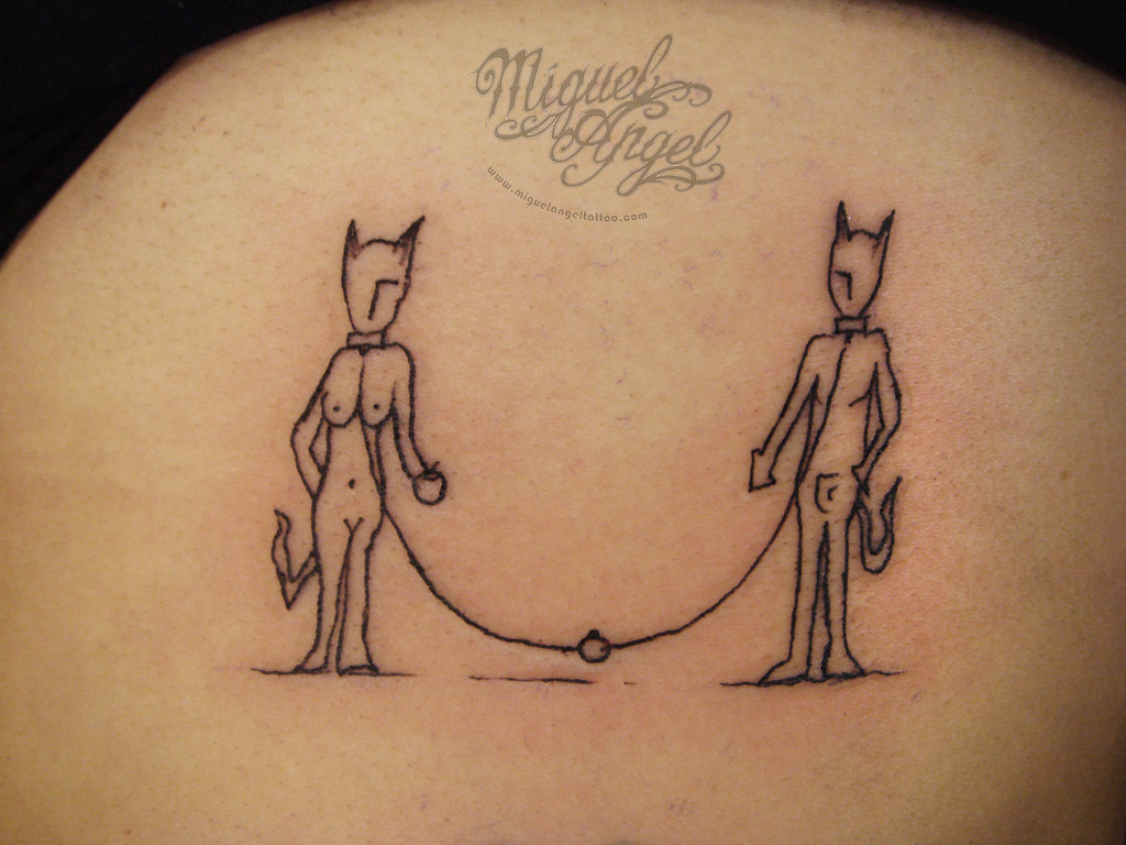 Part of Tarot card (Devil) tattoo | Miguel Angel Custom Tatt… | Flickr