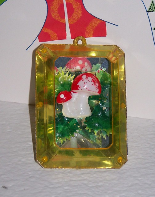 emerald-cut mushroom ornament