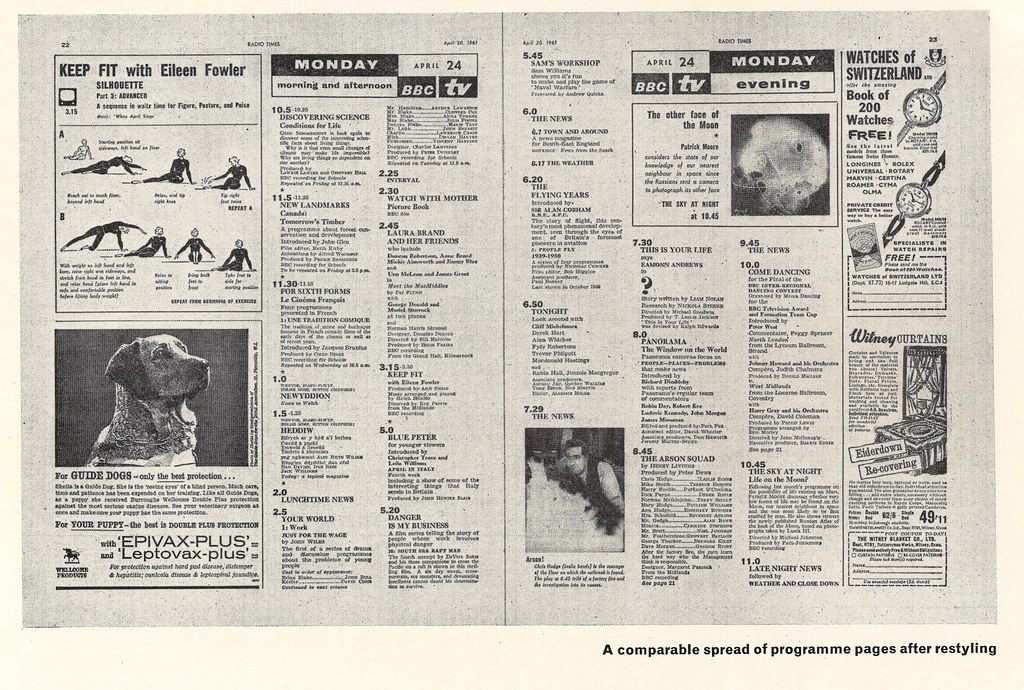 Partido Lograr Torpe BBC Radio Times restyled 1961 - post-revamp TV listings | Flickr