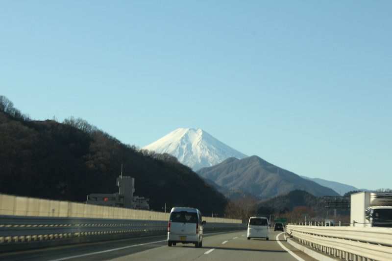 富士山の見える中央道