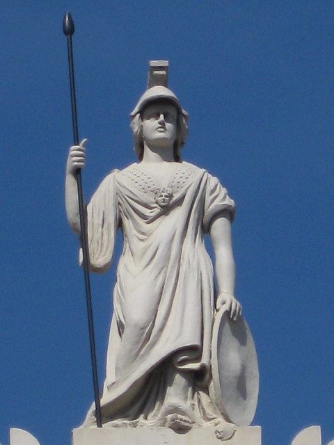 Pallas Athena atop the Ballarat Mechanics' Institute - Sturt Street, Ballarat
