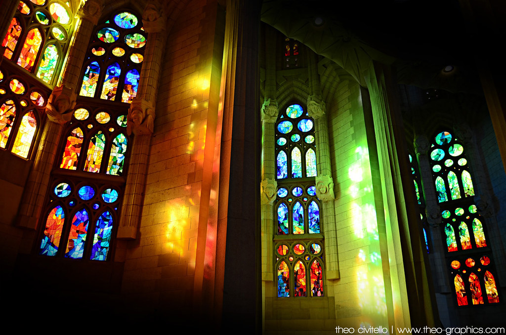 La Sagrada Familia Windows, Barcelona | Beautiful colored li… | Flickr