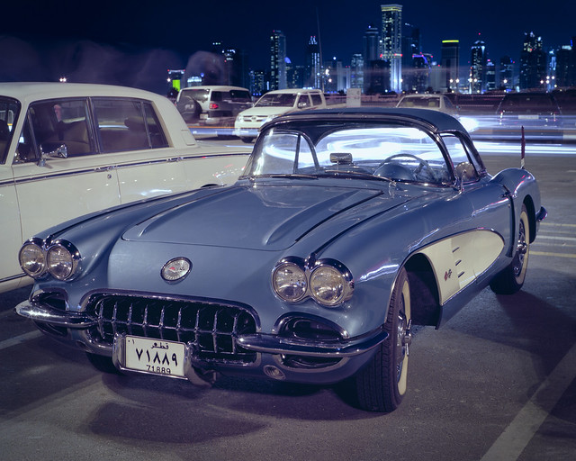 Pretty Blue Corvette at Car Club