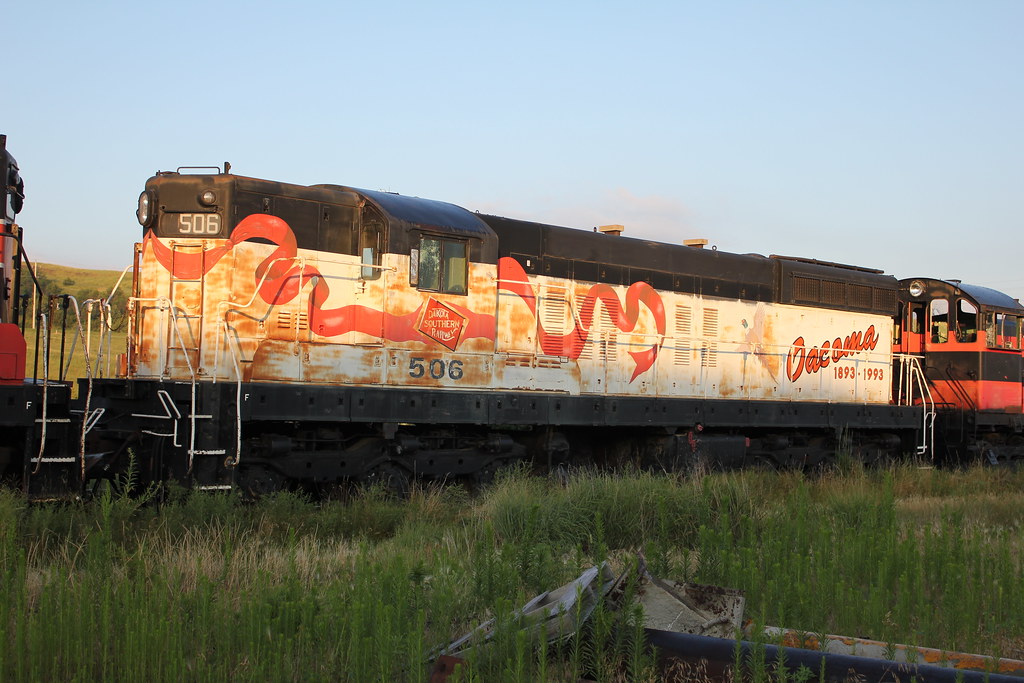 DSRC 506, SD9, stored in Chamberlain,SD on 7/23/2010..