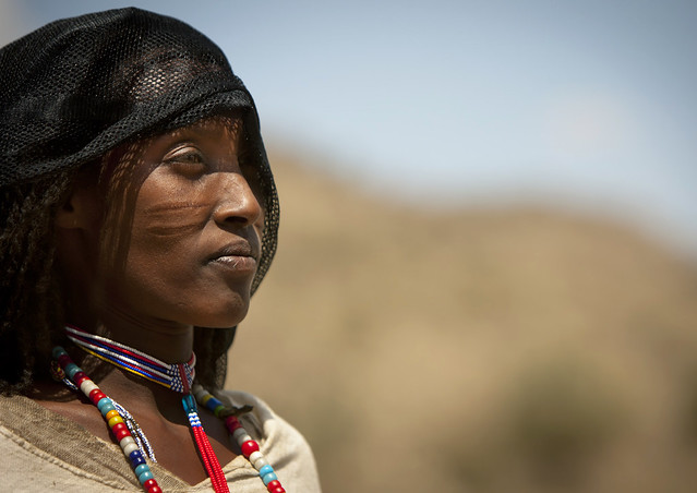 Karrayyu tribe woman with scars on the face - Ethiopia
