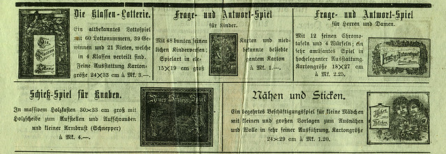 Werbeblatt für Spielzeug aus Nürnberg, Ausschnitt  6