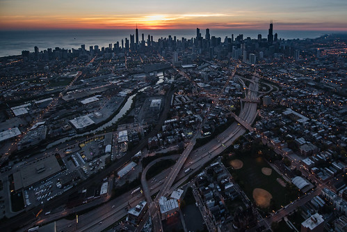 Wonderful Chicago by PeteTsai, I'm trying to find a bad angle to shoot this city from, but its not easy! From above the city reall