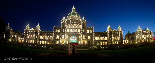 Lit-up Parliament Panoramic