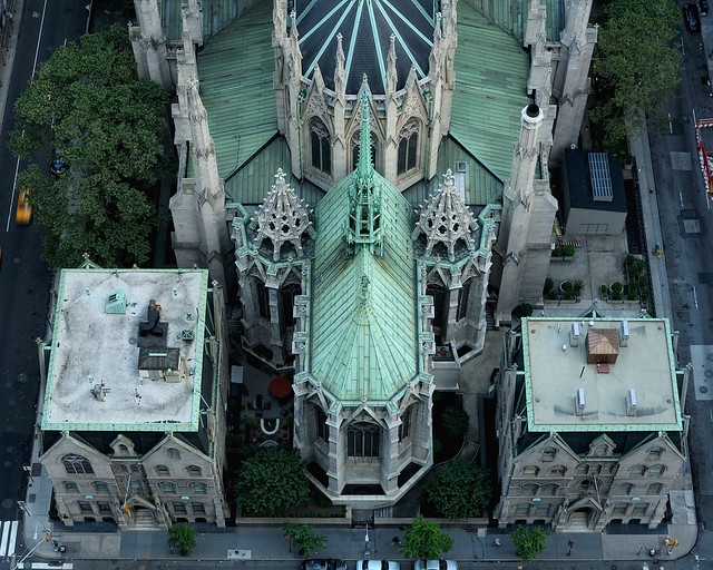st. patrick's cathedral from above