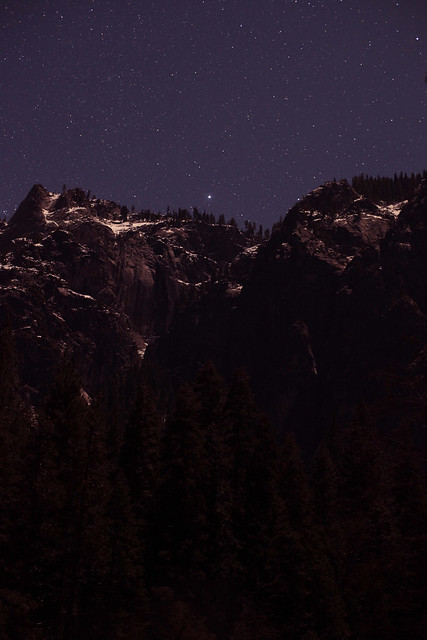 Sirius rises over the mountains at Yosemite National Park [Explored]