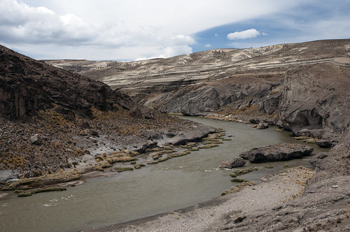 rio chili y perù salinas provincia paesaggi arequipa blancas aguas reserva