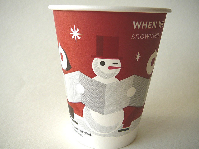 Starbucks red cup When We're Together Snowmen Come to Life. short