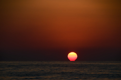 sunset sea sky orange seascape nikon 365 oman d300 musandam project365 365days
