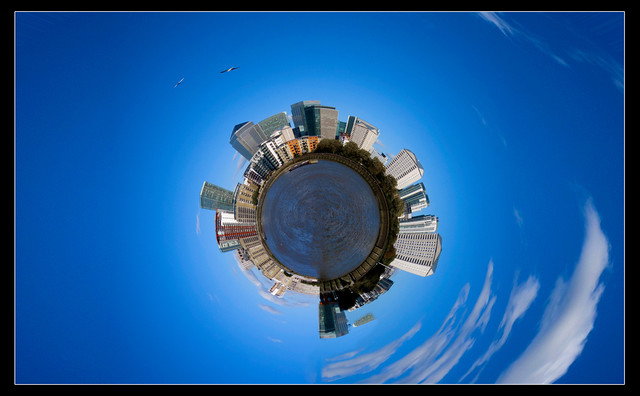 London in planet view (River thames view)