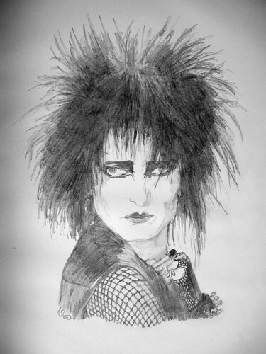 Punk Artwork by Tony Shaw - Siouxsie pencil drawing | by Tony Unu Shaw