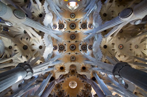 Ceiling of La Sagrada Família
