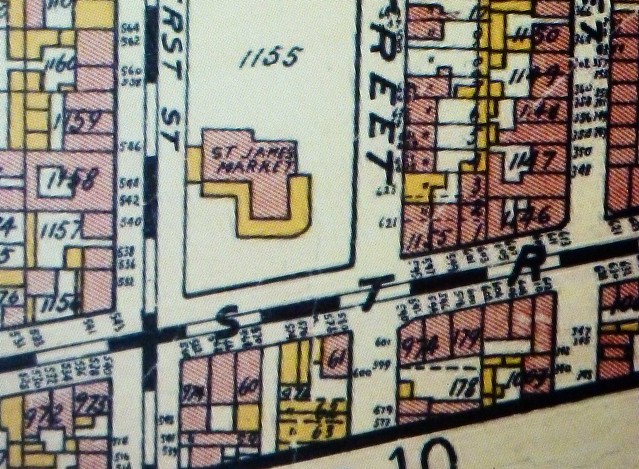 Montréal 1907. Secteur des rues Ontario et Amherst.