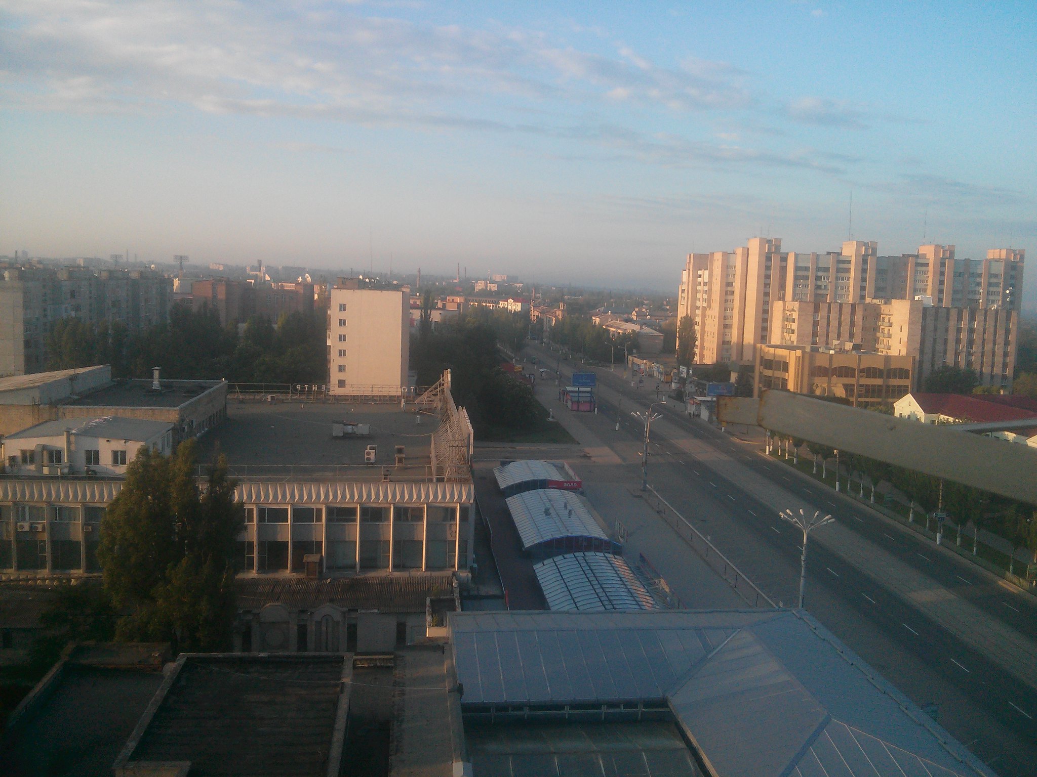 central Lugansk at sunrise