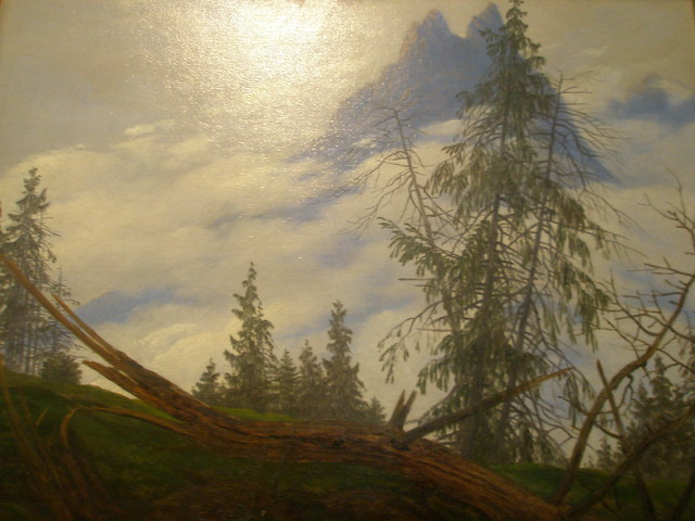 Caspar David Friedrich 'Mountain Peak with Drifting Clouds'