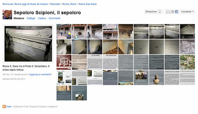 ROMA ARCHEOLOGICA - Sepolcro Scipioni: Informazioni aggiornate: foto, informazioni educative (26/12/2011), e fotografie storiche degli scavi iniziali e restauri nel 1928.