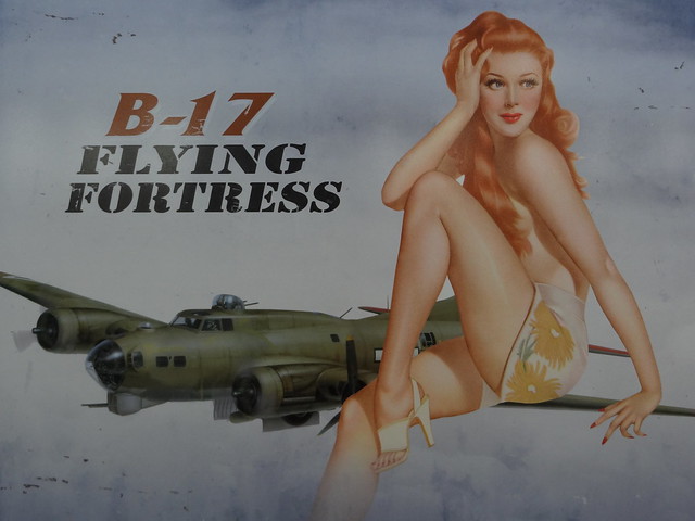 B17 WWII Bomber Pinup Girl