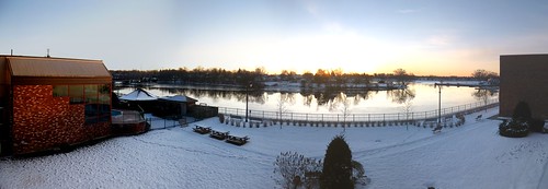 morning panorama snow sunrise river peterborough