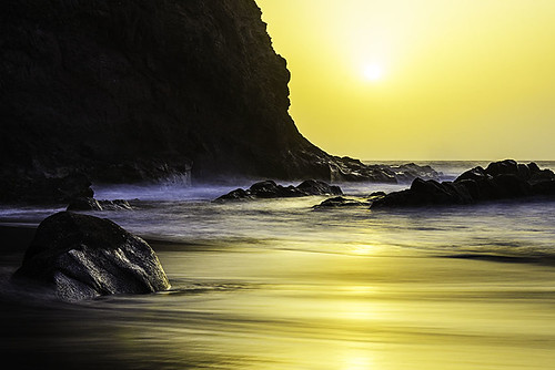 longexposure sunset seascape grancanaria yellow landscape atardecer paisaje calima