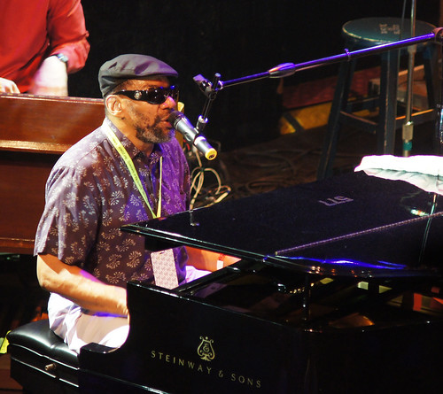 Henry Butler plays the main stage on Piano Night. photo Bill Sasser