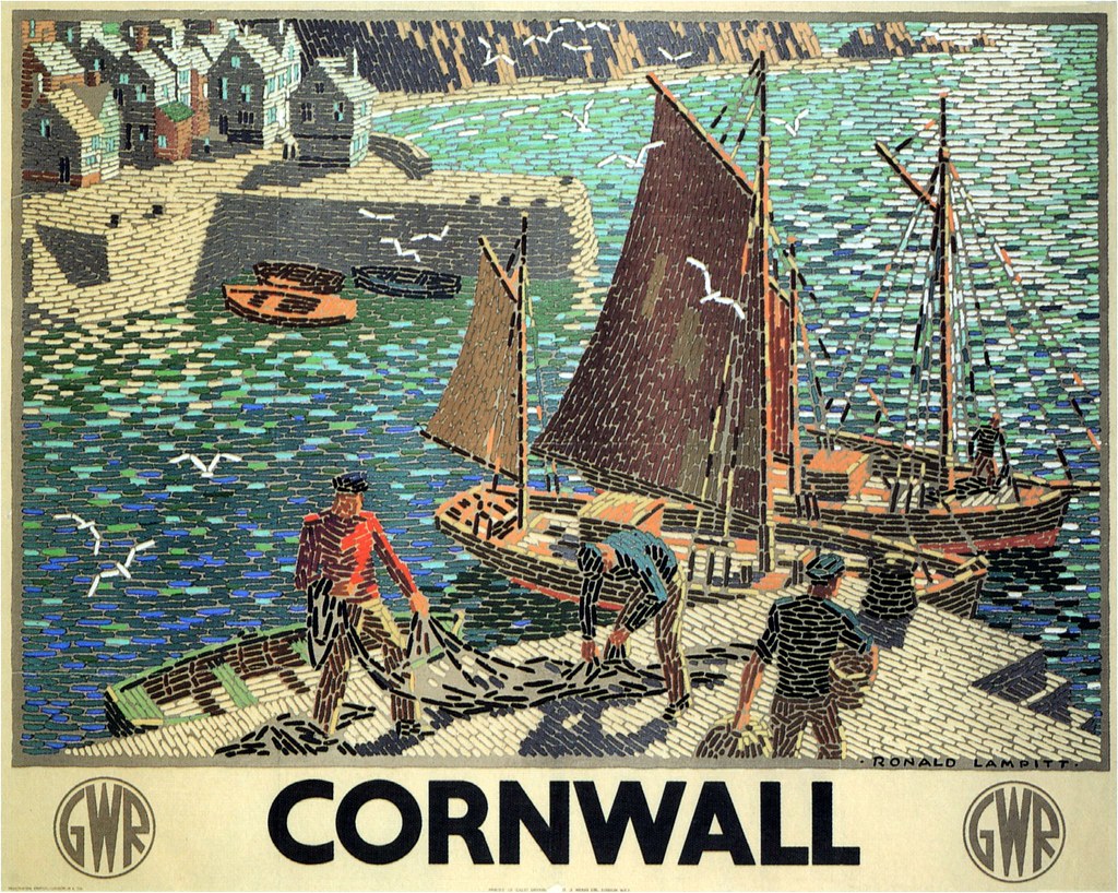 Ronald Lampitt. Cornwall. GWR poster. 1936