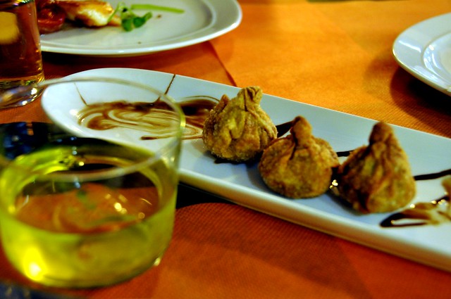 Licor Hierbas and Venison & Chickpea Dim Sum