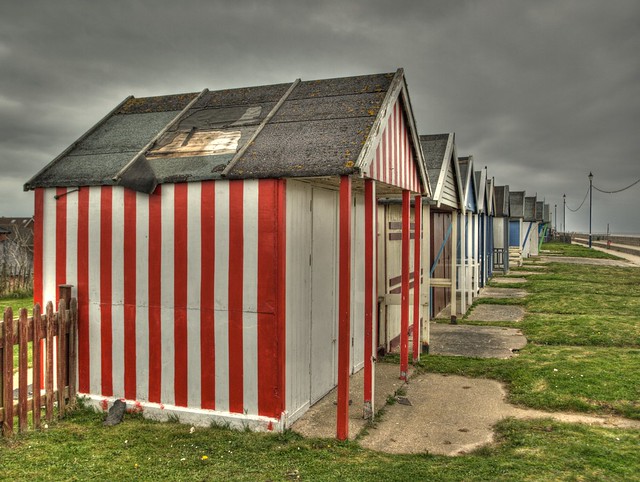 Beach huts of Sutton on Sea