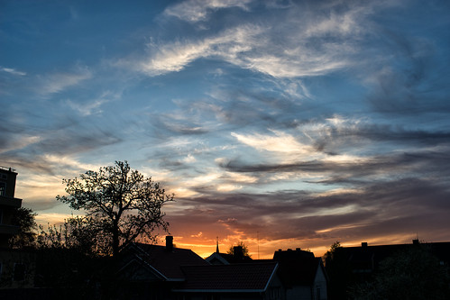 sunset sky norway clouds outdoors porsgrunn