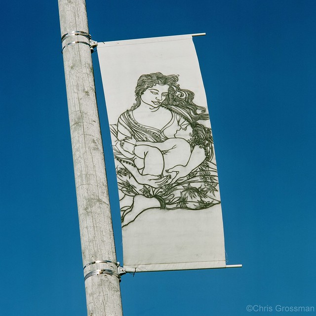 The Art Goddess Light Pole Banner - Pentax 6x7 - Super-Takumar/6x7 150mm f/2.8 - Pro 160S