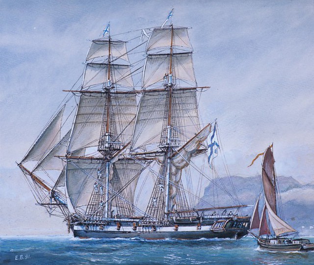 13 de febrero de 1816, la primera nave rusa arriba a Talcahuano en plena Reconquista española