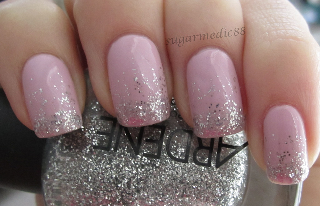 Revlon Lilac Pastelle with Silver Glitter Tips | Samantha | Flickr