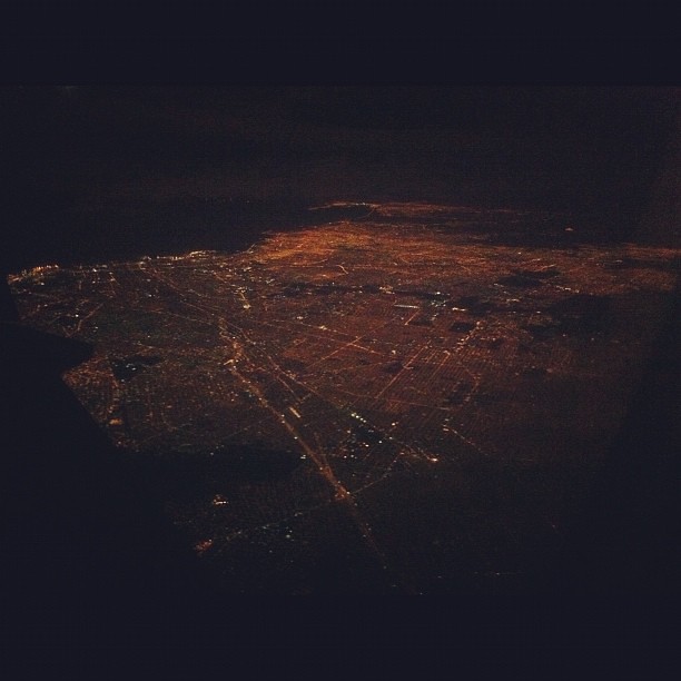 Buenos Aires at night, now 8 1/2 hour flight to Miami