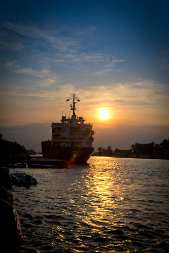 sunset photography ship romania sulina apusdesoare vapot