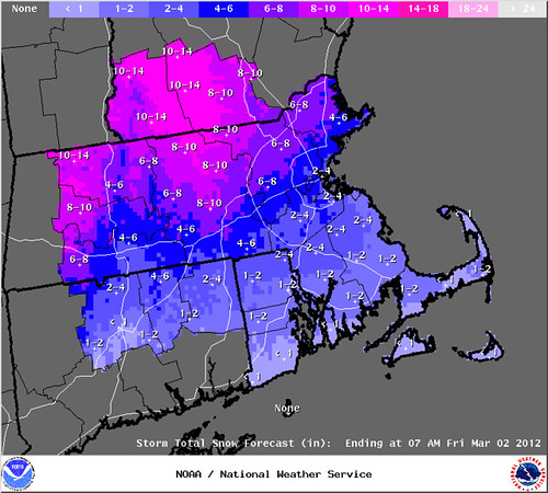 National Weather Service Snowfall | The Noon update of the N… | Flickr