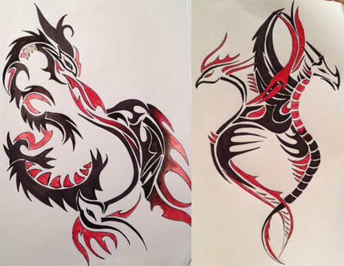 Dragon Phoenix combo tattoo by SaeraSong on DeviantArt