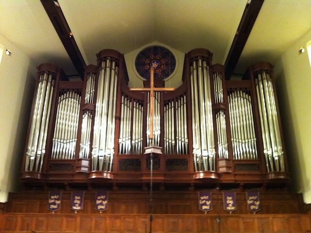Organ pipes from Christ Church UMC in Louisville.