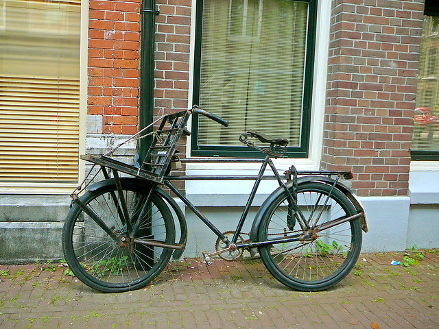 Apollo transportfiets (vintage transport bike, vélo porteur ancien), Amsterdam, Westerpark, 06-2011